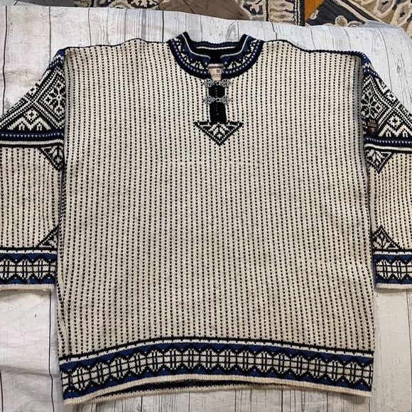Vintage Dale Of Norway Sweater Pullover 100% Wool Knit Sz XL Unisex Dale Classic - Picture 8 of 13